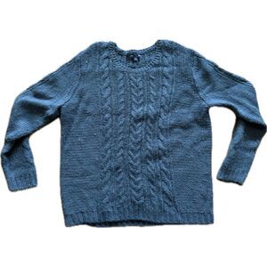 Gap Blue Women’s Mixed Cable Knit Sweater Size 2XL